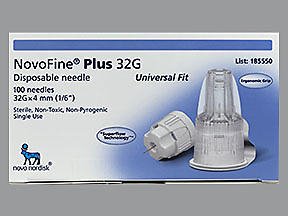 Buy NOVOFINE PLUS 32 Gauge NEEDLES 4mm 100's From Nasser Pharmacy