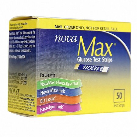 Sanvita Inc Blood Glucose Test Strips Nova Max® 50 Strips per Box For Nova Max® Meter
