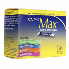 Sanvita Inc Blood Glucose Test Strips Nova Max® 50 Strips per Box For Nova Max® Meter