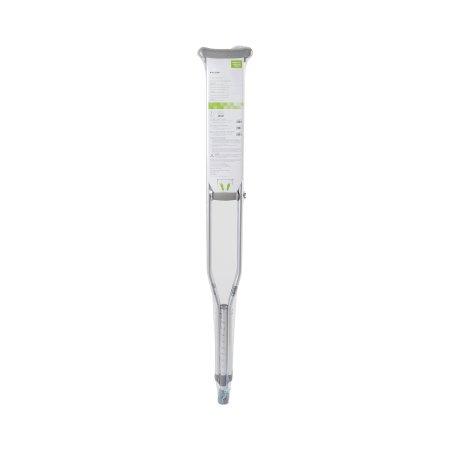 Underarm Crutches McKesson Aluminum Frame Tall Adult 350 lbs. Weight Capacity Push Button / Wing Nut Adjustment - M-1065231-389 - Case of 8