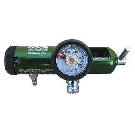 Cramer Decker Medical Inc Oxygen Regulator Adjustable 0 - 25 LPM Barb Outlet CGA-870