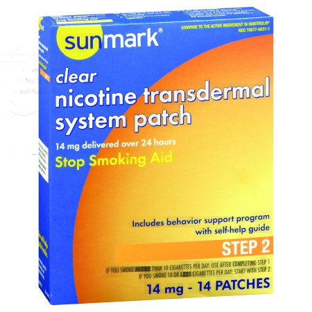 Stop Smoking Aid sunmark® 14 mg Strength Transdermal Patch