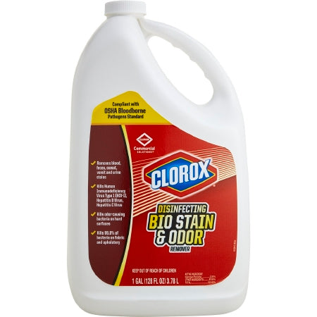 The Clorox Company Clorox® Bio Stain & Odor Remover Surface Disinfectant Cleaner Refill Peroxide Based Liquid 128 oz. Jug Scented NonSterile - M-1110742-4122 - Case of 4