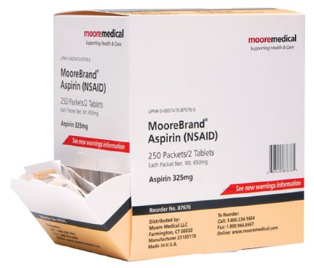 Pain Relief McKesson Brand 325 mg Strength Aspirin Tablet 250 per Box