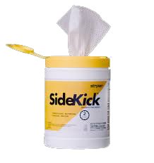 Stryker Medical SideKick™ Surface Disinfectant Cleaner Premoistened Broad Spectrum Wipe 65 Count Canister Disposable Alcohol Scent NonSterile - M-1112188-2616 - Each