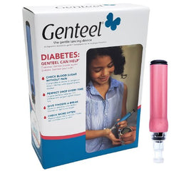 Genteel LLC Lancing Device Genteel Vacuum Depth Control Lancing Device Needle Multiple Depth Settings 30 to 36 Gauge Push Button Activated