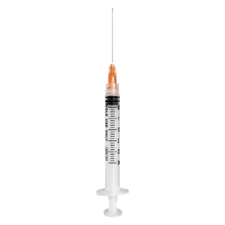 Sol-Millennium Medical Syringe with Hypodermic Needle SOL-M™ 3 mL 25 Gauge 1-1/2 Inch Detachable Needle Without Safety