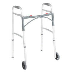 Folding Walker Adjustable Height McKesson Aluminum Frame 350 lbs. Weight Capacity 25 to 32-1/4 Inch Height