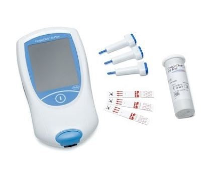 Roche Blood Glucose Meter CoaguChek XS On Spot Results Stores Up To 500 Results with Date and Time Code Chip