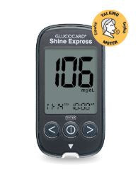 Arkray USA Blood Glucose Meter Glucocard® Shine 5 Second Results Stores Up To 1000 Results with Date and Time Auto Coding
