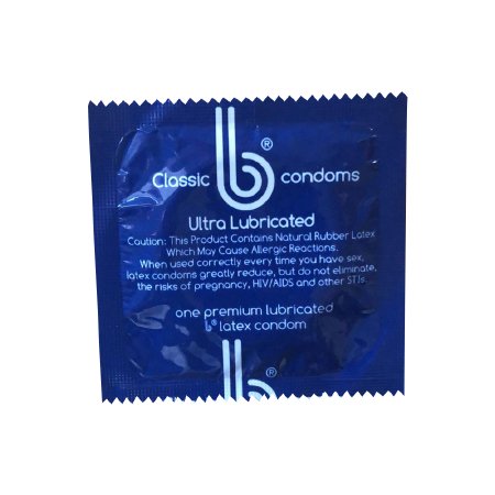 B Holding Group Condom Lubricated One Size Fits Most 1,000 per Case