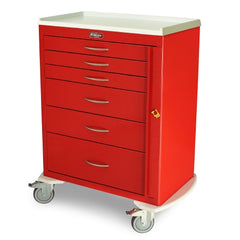 Harloff Emergency Crash Cart M-Series Steel Frame 30 Inch Wide 9 Drawers
