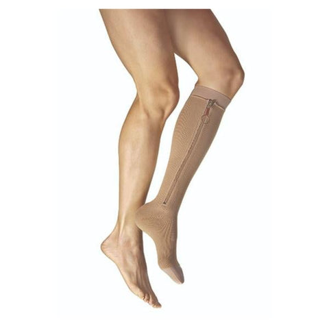 BSN Medical Compression Stocking with Liner JOBST UlcerCARE  Knee High Medium Beige Stocking: Open Toe, Liner: Closed Toe - M-815863-3135 | Each