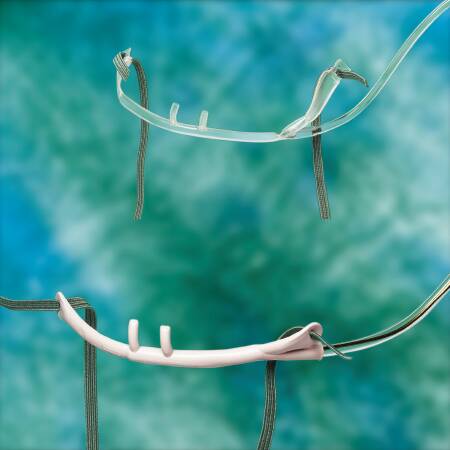 Teleflex LLC Nasal Cannula Continuous Flow Hudson RCI® Adult Curved Prong / NonFlared Tip