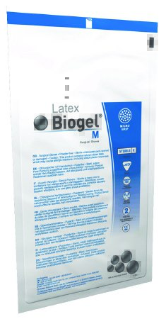 Molnlycke Surgical Glove Biogel® M Size 6 Sterile Pair Latex Extended Cuff Length Micro-Textured Straw Not Chemo Approved - M-195114-1123 - Pair