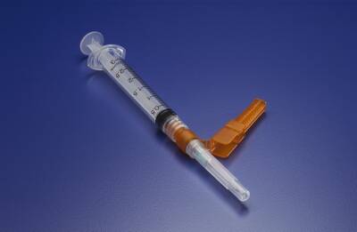 Smiths Medical Syringe with Hypodermic Needle Needle-Pro® 3 mL 22 Gauge 1-1/2 Inch Detachable Needle Hinged Safety Needle