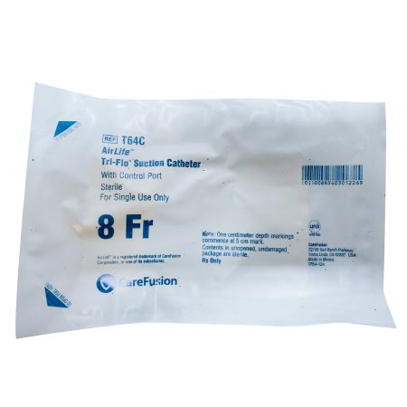Vyaire Medical Suction Catheter AirLife® Single Style 8 Fr. Control Port Vent - M-251191-1685 - Case of 50
