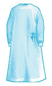 Cardinal Poly-Reinforced Surgical Gown with Towel Astound® Large Blue Sterile AAMI Level 4 Disposable