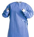 Cardinal Non-Reinforced Surgical Gown with Towel Astound® Small / Medium Blue Sterile AAMI Level 3 Disposable