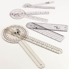 Patterson Medical Supply Goniometer Jamar® Plastic 12-1/2 Inch 0 - 90 Degree / 0 - 180 Degree / 0 - 360 Degree Inches and Centimeters