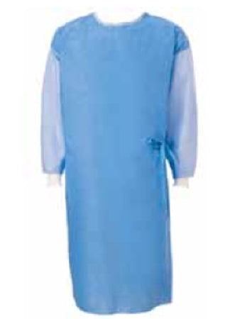 Cardinal Poly-Reinforced Surgical Gown with Towel SmartSleeve™ X-Large / X-Long Blue Sterile AAMI Level 4 Disposable