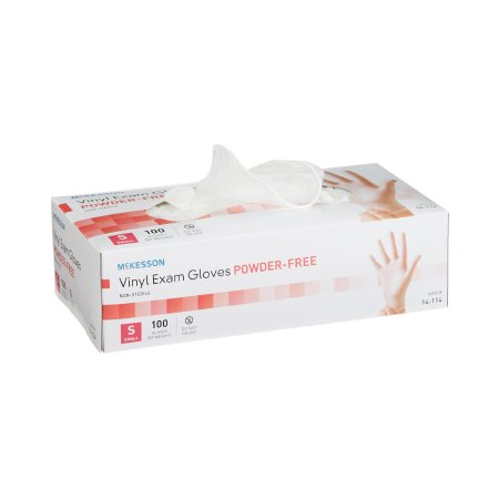 Exam Glove McKesson Small NonSterile Vinyl Standard Cuff Length Smooth Clear Not Chemo Approved - M-354438-2043 - Box of 100