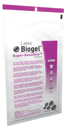 Molnlycke Surgical Glove Biogel® Super-Sensitive™ Size 6.5 Sterile Pair Latex Extended Cuff Length Smooth Straw Not Chemo Approved - M-417966-3273 - Case of 200