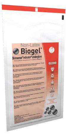 Molnlycke Surgical Glove Biogel® Skinsense™ Indicator® Underglove Size 6 Sterile Pair Polyisoprene Extended Cuff Length Smooth Blue Not Chemo Approved - M-445172-1022 - Case of 200