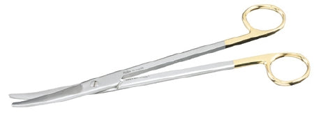 Parametrium Scissors Miltex® Carb-N-Sert® Z-Type 12 Inch Length OR Grade German Stainless Steel / Tungsten Carbide NonSterile Finger Ring Handle Slightly Curved Blade Blunt Tip / Blunt Tip