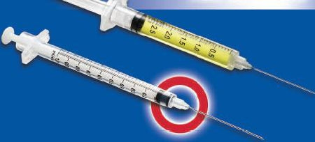 Nipro Medical Syringe with Hypodermic Needle Dose-Saver® 1 mL 22 Gauge 1-1/2 Inch Attached Needle Without Safety - M-544602-2220 - Box of 100