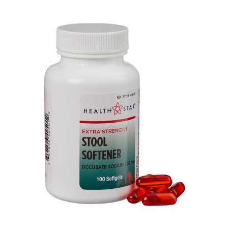 Stool Softener Geri-Care HealthStar Softgel 100 per Bottle 250 mg Strength Docusate Sodium