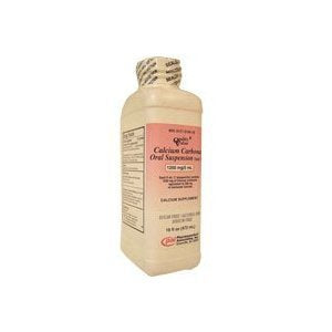 Pharmaceutical Associates Joint Health Supplement Calcium Carbonate 1250 mg / 5 mL Strength Oral Suspension 16 oz. Bubble Gum Flavor
