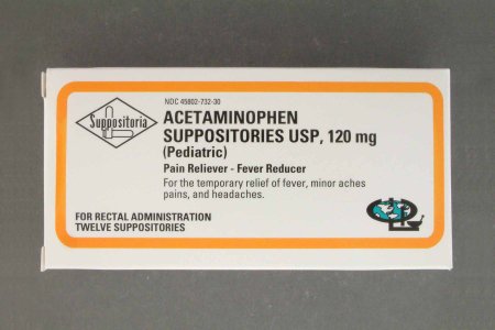 Perrigo Company Pain Relief 120 mg Strength Acetaminophen Rectal Suppository 12 per Box