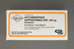 Perrigo Company Pain Relief 120 mg Strength Acetaminophen Rectal Suppository 12 per Box