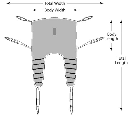Graham-Field Universal Mesh Sling SURELIFT™ 6 Point Large 400 lbs. Weight Capacity