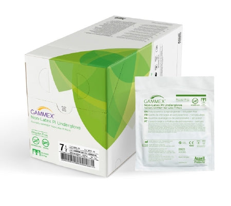 Ansell Surgical Glove GAMMEX® Non-Latex PI Underglove Size 5.5 Sterile Pair Polyisoprene Extended Cuff Length Smooth Green Not Chemo Approved - M-693860-3952 - Case of 200