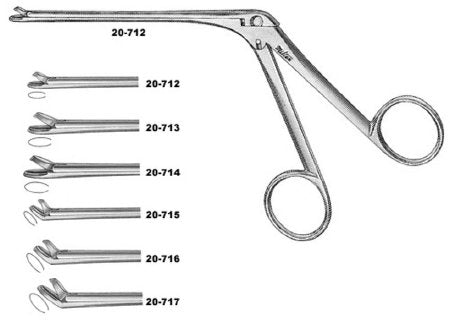 Thru-Cut Forceps Weil-Blakesley 3-7/8 Inch Length Angled 2 mm, 45 Degree Up