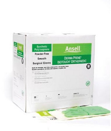 Ansell Surgical Glove GAMMEX® Non-Latex PI Ortho Size 6 Sterile Pair Polyisoprene Extended Cuff Length Smooth Light Green Not Chemo Approved - M-739492-4655 - Case of 200