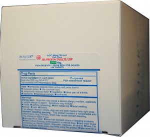 Major Pharmaceuticals Pain Relief Major® 200 mg Strength Ibuprofen Unit Dose Tablet 100 per Box