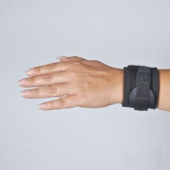 Patterson Medical Supply Cock-Up Wrist Brace TeraFoam Fabric / Neoprene /  Terry Cloth Left Hand Black Medium - M-765861-2596 - Each