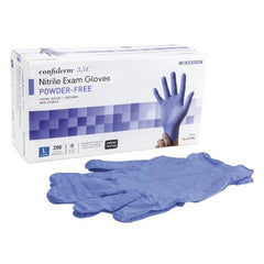 Exam Glove McKesson Confiderm® 3.5C Large NonSterile Nitrile Standard Cuff Length Textured Fingertips Blue Chemo Tested - M-765876-1347 - Case of 2000