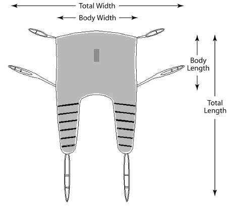 Graham-Field Universal Sling SURELIFT™ With Head Support Medium 400 lbs. Weight Capacity