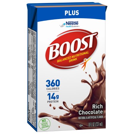 Boost, Plus Oral Supplement, Rich Chocolate, 8 oz. Carton; Each