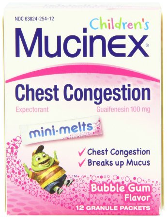 Reckitt Benckiser Children's Cold and Cough Relief Children's Mucinex® Mini-Melts™ 100 mg - 5 mg Strength Powder 12 per Box
