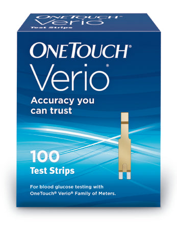 LifeScan Blood Glucose Test Strips OneTouch® Verio® 100 Strips per Box Our smallest sample size ever at 0.4 Microliter and fast results in just 5 seconds For OneTouch® Verio® Meter