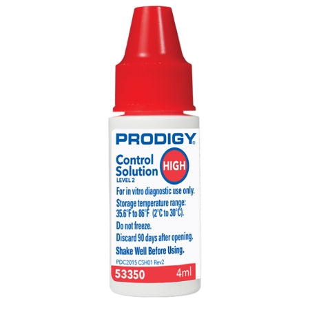 Prodigy Diabetes Care Blood Glucose Control Solution Blood Glucose Testing 2 X 4 mL Level 1 & Level 2