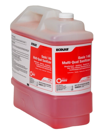 Ecolab Oasis® 146 Multi-Quat Sanitizer Surface Disinfectant Ammoniated Liquid Concentrate 2.5 gal. Jug Alcohol Scent NonSterile - M-861045-1072 - Each