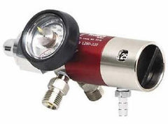 Allied Healthcare LSP Oxygen Regulator Continuous with Gauge and 2 Check Valves 0 - 25 LPM Barb Outlet CGA-540