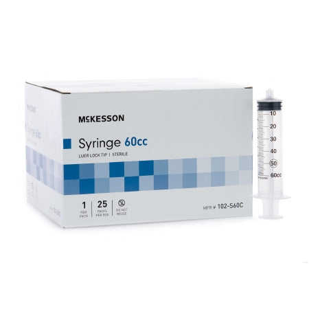 General Purpose Syringe McKesson 60 mL Blister Pack Luer Lock Tip Without Safety - M-869662-4351 - Box of 25