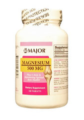 Major Pharmaceuticals Mineral Supplement Major® Magnesium Chloride 500 mg Strength Tablet 100 per Bottle